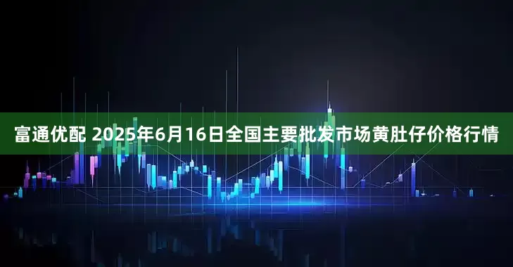 富通优配 2025年6月16日全国主要批发市场黄肚仔价格行情