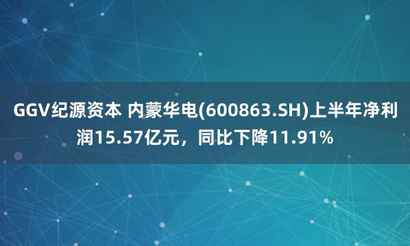 GGV纪源资本 内蒙华电(600863.SH)上半年净利润15.57亿元，同比下降11.91%